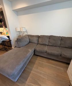 Beautiful Gray 2pc Ashley's Furniture Sectional