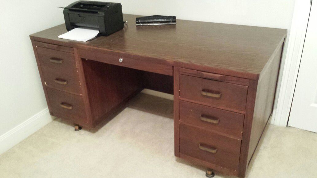 Vintage Lehigh Leopold home office desk