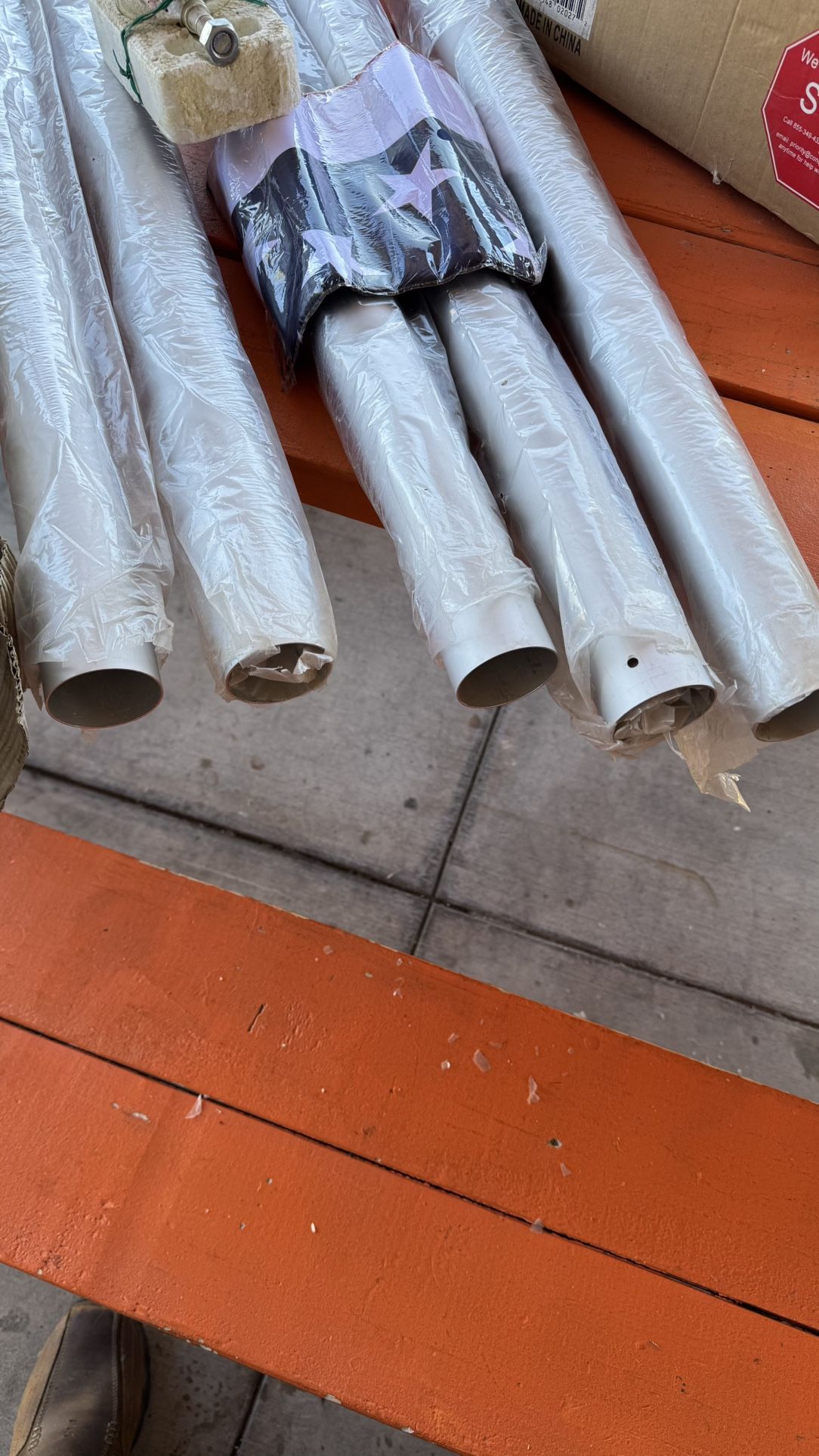 5 pieces Aluminum Flagpole Stand Only