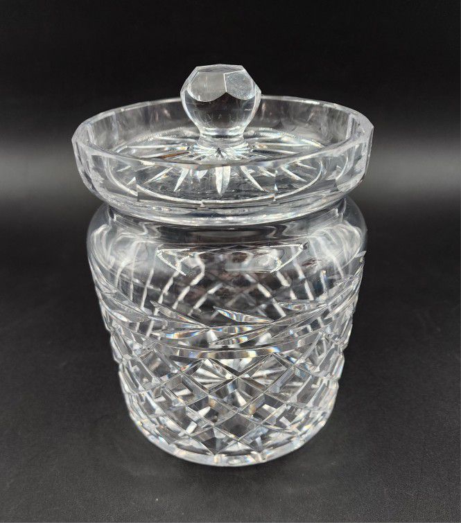 Waterford Crystal Glandore Biscuit Barrel Jar W/ Lid