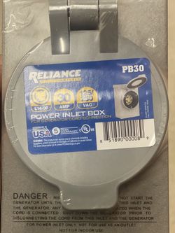 Generator panel back up outlet box