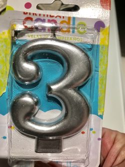 Number three birthday candle!
