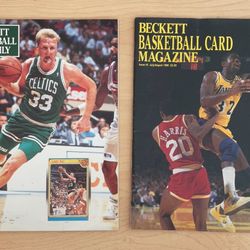 Larry Bird and Magic Johnson Beckett Basketball Monthly