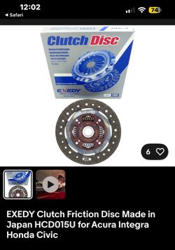 EXEDY Clutch Friction Disc Made in Japan HCDO15U for Acura Integra Honda Civic