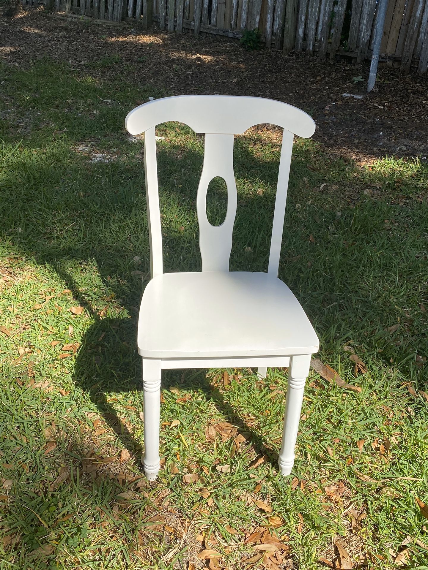 Solid Wood White Chair