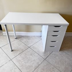 IKEA Alex + Lagkapten desk in white. 