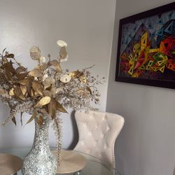 Mirror Vase with Flowers