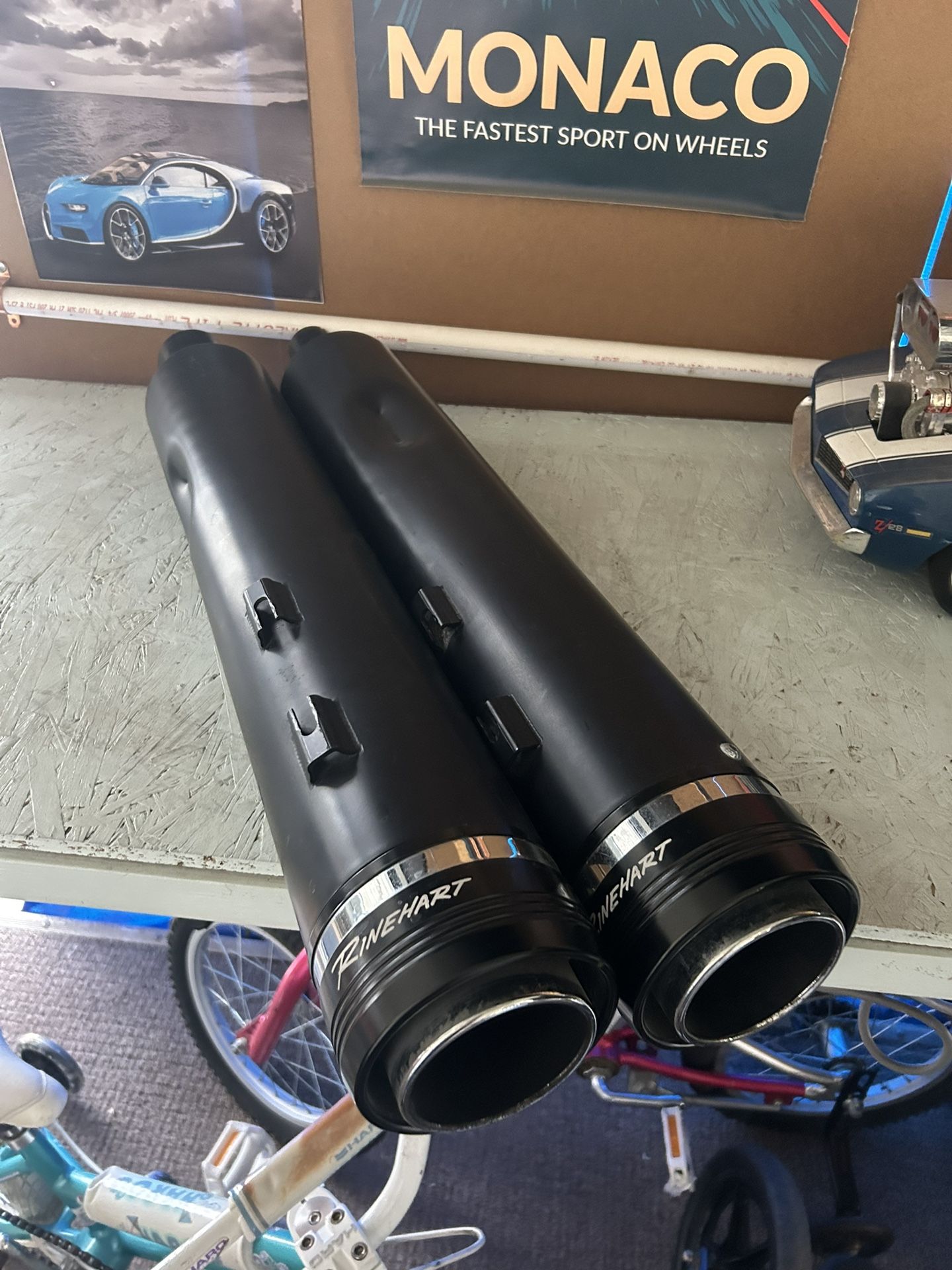 Rinehart Exhaust With Aftermarket Race Baffle Harley Davidson