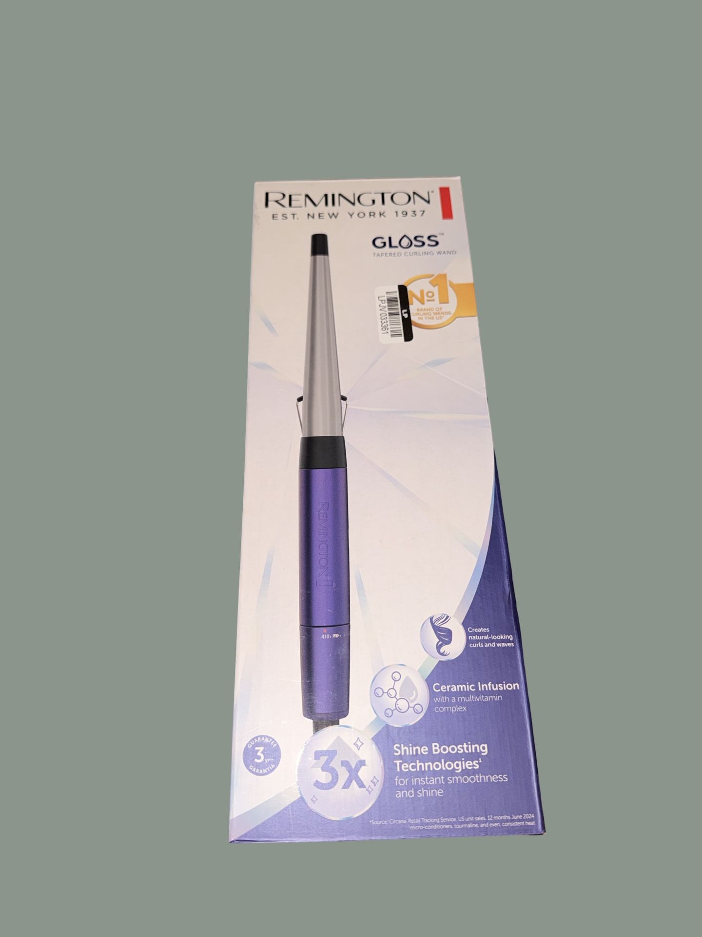 BRAND NEW Remington Gloss Tapered Curling Wand