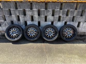 Konig Lace Black Wheel with Machined Face (17x7"/5x100mm)and tires