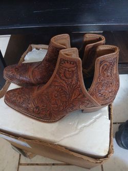 Unique engraved boots