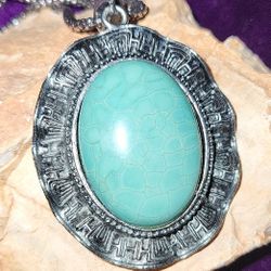 Unique Turquoise (Faux) Pendant 