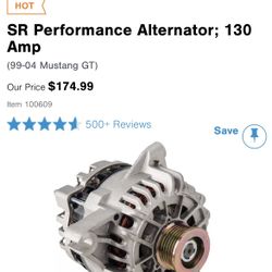 SR Performance Alternator; 130 Amp (99-04 Mustang GT)