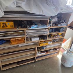 Wood garage organizer/toolbox