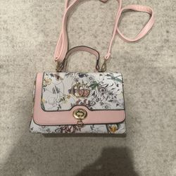 Pink Flower Small Shoulder Gucci Bag 