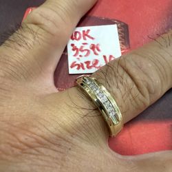 10K Solid Gold Diamonds 💎 Men Wedding Band 3.5Gr Size 10