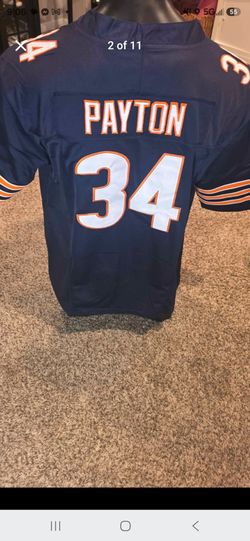 Chicago Bears Walter Payton #34 Women's Cut Navy Football Jersey Embroidered