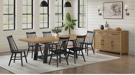 Modern  Home complete 7 piece dining room set