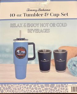 Tommy Bahama 40oz Tumbler & Cup Set