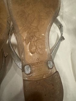 Valentino Silver Studded Sandals Size 37