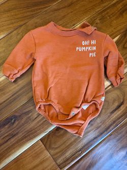 Baby Little Planet by Carter's "Oh! Hi Pumpkin Pie" organic cotton bubble. Size 6 months fall Halloween thanksgiving