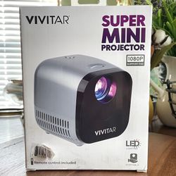 VIVITAR Super Mini-Portable Projector - 1080P - LED - Remote Controlled