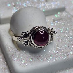 Natural Amethyst Ring Size 9
