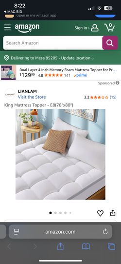 LIANLAM King Size Mattress Topper 