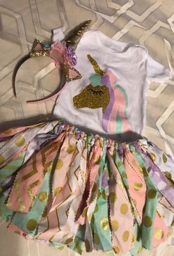 Birthday outfit Unicorn set size 24months