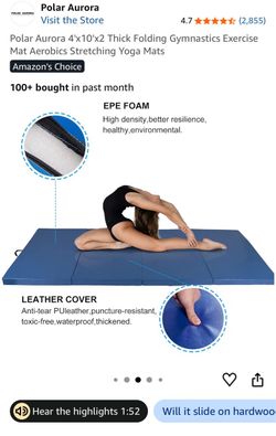 4'x10'x2” Thick Yoga, Gymnastics, Wresting, BJJ Mat