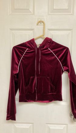 Velvet burgundy pullover sweater size small