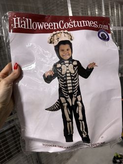 Toddler 2T Skeleton Dinosaur Costume 