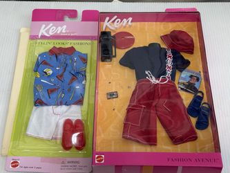 Vintage Barbie KEN doll Fashion Ave Outfit and Stylin Looks Fashion
