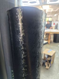 Satin damascus vinyl wrap by the yard for car