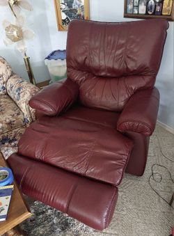 Red leather rocker recliner