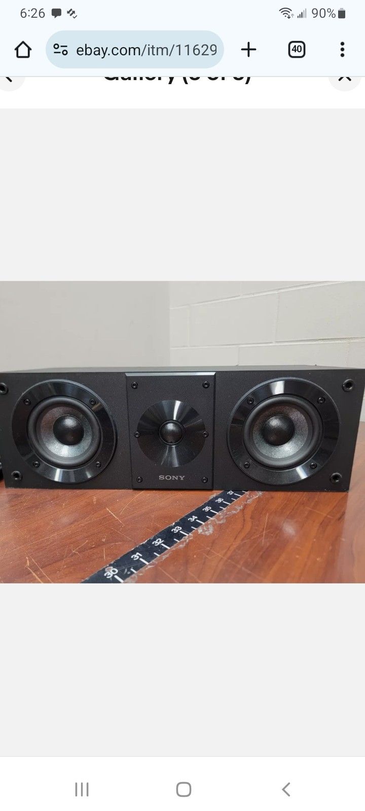 Sony CS-8 Home Audio Stereo Center Channel Speaker 