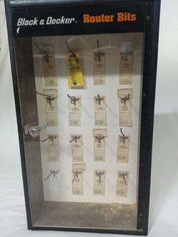 Black & Decker display case and bits