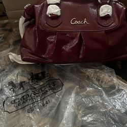 Red coach purse