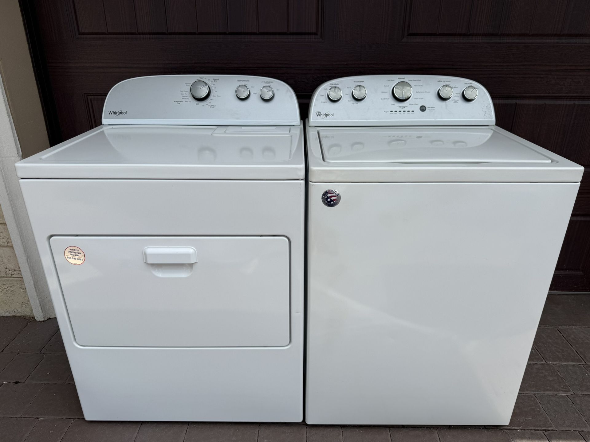 WHIRLPOOL WASHER AND DRYER