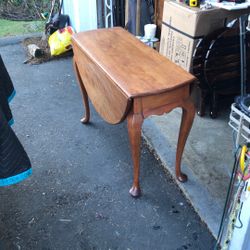 Mid Century Dinette Table Dropleaf USA solid wood vintage