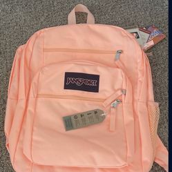JanSport Big Student 17.5" Backpack - Peach Neon