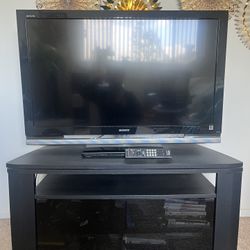 Sony 40” Inch LCD And Tv Stand 