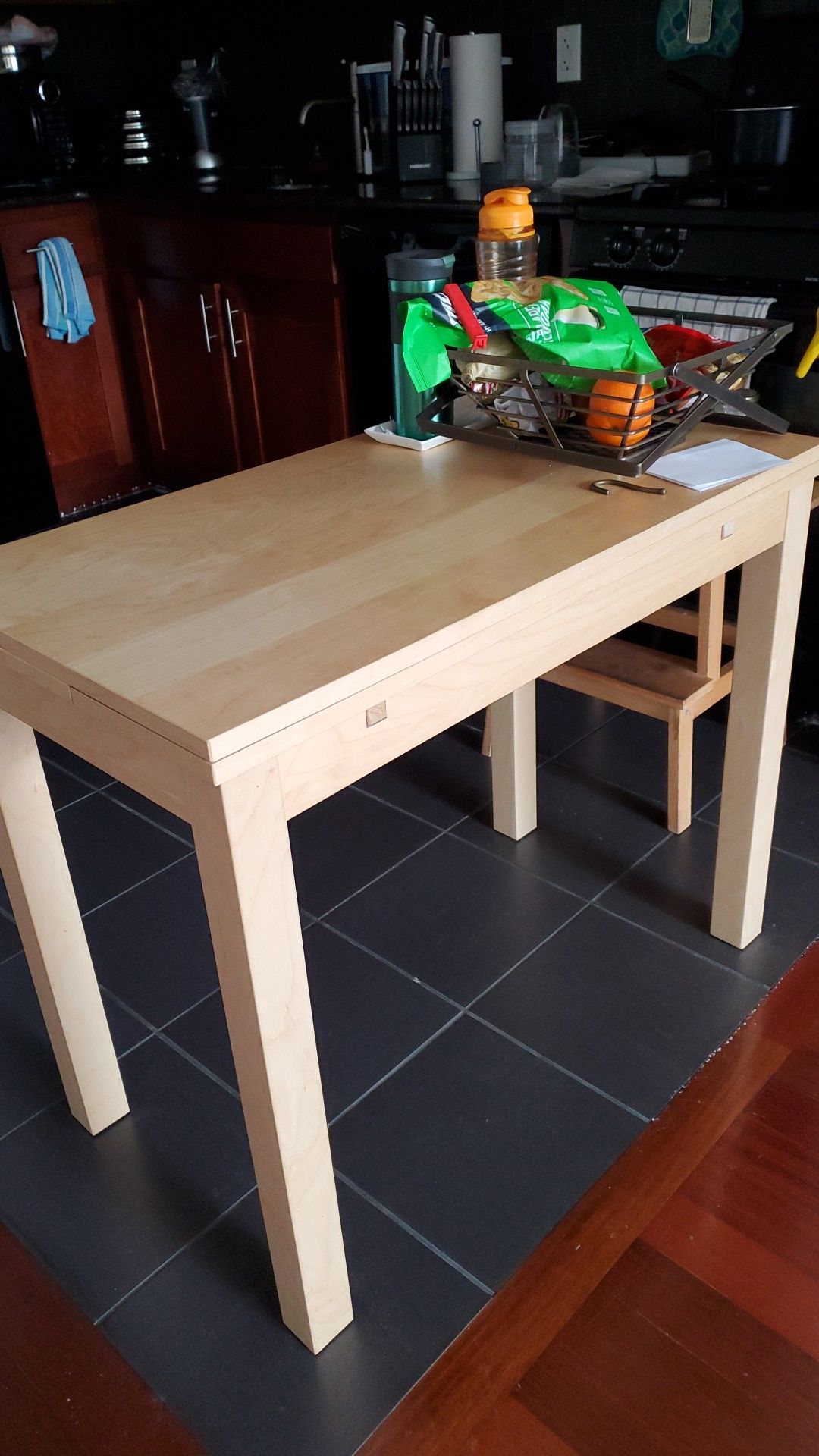 IKEA Expandable Dining table. Great for small homes.