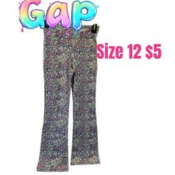 Kids Stretch Jersey Flare Leggings Size XL (12)💖