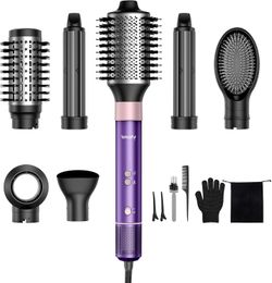 Electric hair dryer with attachments