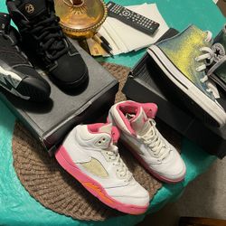 All Size 1Y Black Jordan’s $65… Pink Jordans Are Sold!! Converse $45 ..