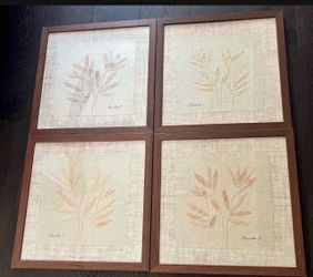 Framed Leaves Wall Decor