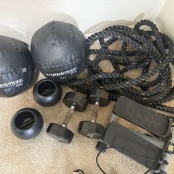 Full Home Gym Bundle – Dumbbells, Kettlebells, Medicine Balls, Battle Ropes & Stepper