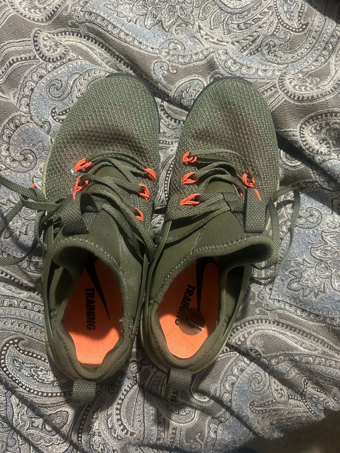 Green And Orange Nike Sneakers