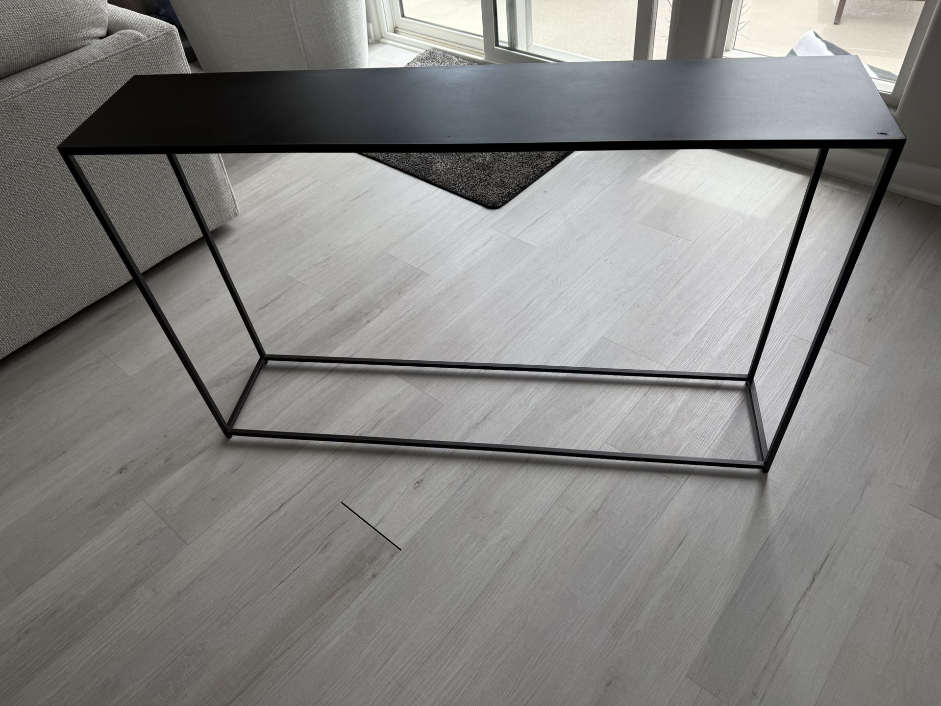 Crate and Barrel console table (modern, for entryway or behind couch)